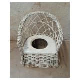 Vintage Wicker Child's Potty Training Seat