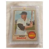 1968 Topps Mickey Mantel Baseball Card - Has