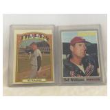 1970 Ted Williams & 1972 Al Kaline Baseball Cards