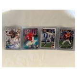 (4) John Elway Football Cards