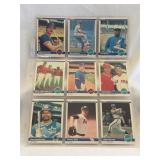 (9) 1984 Fleer Baseball Stars Cards