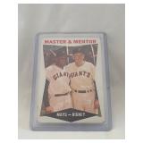 1960 Topps Mays-Rigney Baseball Card