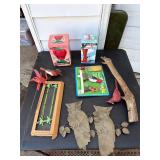 2- Humming bird Feeders , Yard Decor Assortment