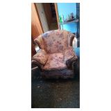 Floral pattern arm chair