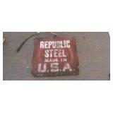 Republic steel banner 16' x 16'