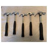5- Hammers, 4- Tack Hammers, 1- Carpenter hammer
