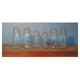 6 planters peanuts jars