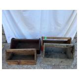 4- Wood Totes , 2- 12',2- 15.5'long