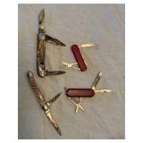2- Pocket Knives , 2- Swiss Army knives