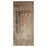 3 Vintage steel carpentry framing squares