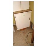 Wood cabinet contents not included