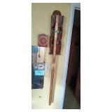 Wooden mail rack, angle letter holder rack, clock