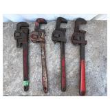 4- Pipe Wrenches 18'