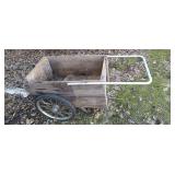 Wooden yard cart with wheels 28' x 52' x 26'