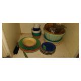 Assortment of plates bowls and cups