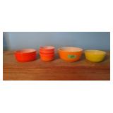 6 pieces of vintage fire king glassware