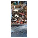 Flat of assorted hardware