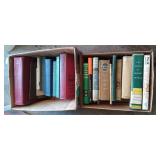 Two boxes of vintage books