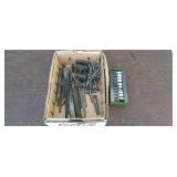 Assorted files, hex wrenches, machinist vise