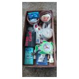 Opera glasses, clock, misc.