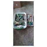 Assorted frog figurines