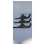 3 Cast aluminum runners 16' long