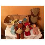 Stuffed Animals ,Dolls , Basket and miscellaneous
