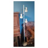 White 3 light floor lamp 66' tall works