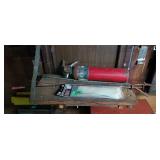 Fire extinguisher, zip ties, long reach magnet and