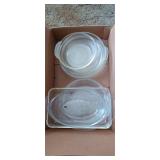 Assortment of glass baking dishes