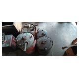 4 Vintage metal gas cans