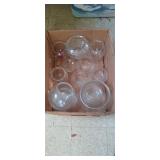 Assortment of fishbowl vases varied sizes