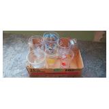 Assortment of drinking glasses, Disney, welches,