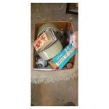 Pots pans, French fry cutter, assorted