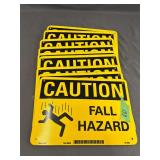 13 - Caution fall hazard signs 7ï¿½ x 10.25ï¿½