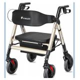 Flyingjoy Aluminum Rollator Walker with Seat