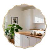 Round Wavy Gold Mirror 26ï¿½