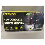 Litekon cordless snow shovel 40v
