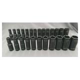 2 sets of 1/2' drive masterforce sockets 6 point