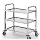 Curtï¿½s stainless steel serving trolly, 3 tiers