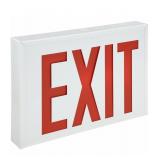 4 - LED white, red New York approved exit sign