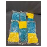 6 - Blue and yellow rubber work gloves size 11