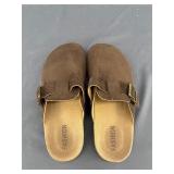 Womenï¿½s suede clogs leather mules