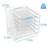 6-Tier desk file organizer, white