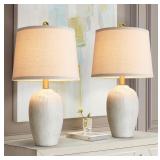 Set of 2 Rustic Ceramic Table Lamps 21ï¿½