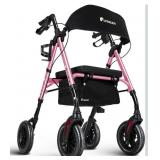 Lightweight Rollator Walker with Seat & Backrest