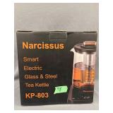 Narcissus smart electric glass & steel tea kettle