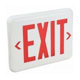 2- EV led exit signs NIB,white plastic