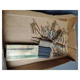 Flat of assorted ammo, 5.56 short metal magazine,