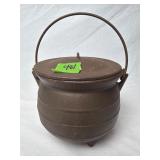 Vintage Cast Iron Bean Pot 4.5' tall